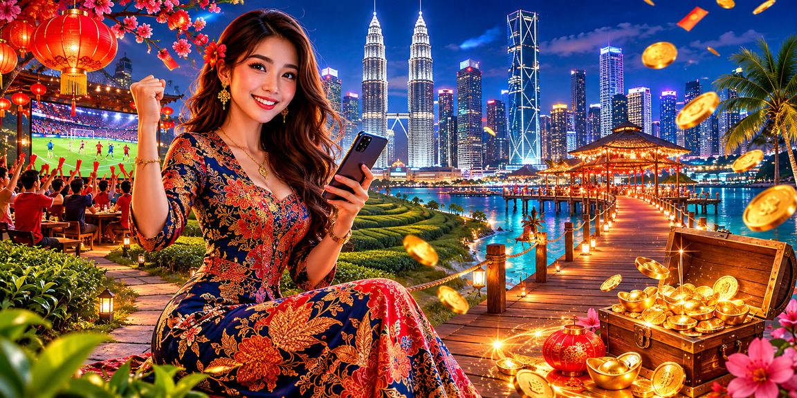 Antara muka loteri mudah alih dengan corak batik Kuala Lumpur