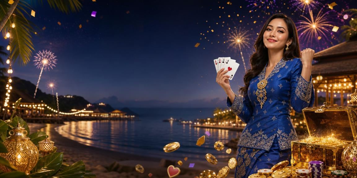 Pemain kasino wanita berpakaian baju kurung bermain di Langkawi Malaysia